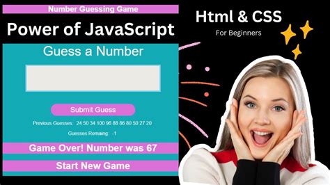 Guessing Game Created In JavaScript Html CSS JavaScript Beginner Series YouTube
