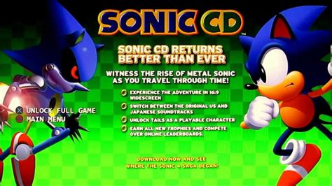 Sonic Cd Pc Sonic Cd Ps3 Demo Youtube