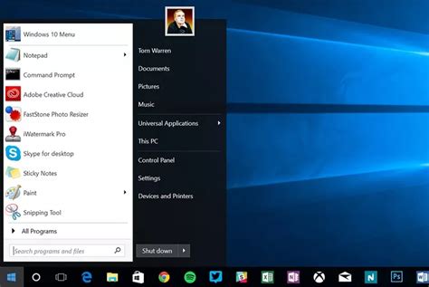 Start10 Faz Regressar O Start Menu Do Windows 7 Ao Windows 10 Aberto