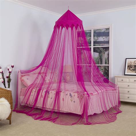 Heirloom white carved wood canopy bed crown. Children Denser Polyester Door Floor Length Mosquito Net ...