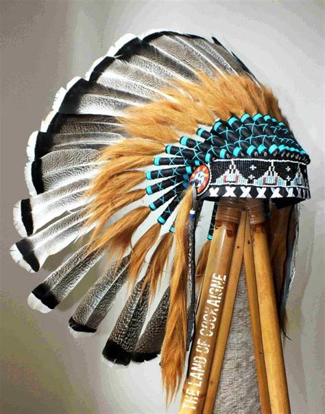 Native American Headdress Indian War Bonnet Chief Indian Turkey