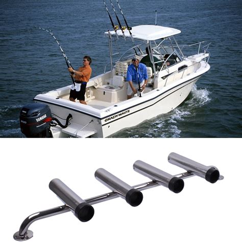 Stainless Steel Fishing Rod Holder Tube Rocket Launcher Boat Outfitting Rod Holders Boat