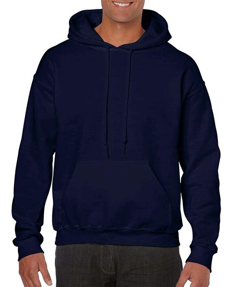 Gildan Mens Heavy Blend Fleece Hooded Sweatshirt G18500 Navy Size
