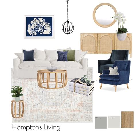 Hamptons Living Interior Design Mood Board By Carolyn Mehr Interiors