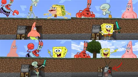 Minecraft Speedrunner Vs Hunters Compilation Spongebob Animation