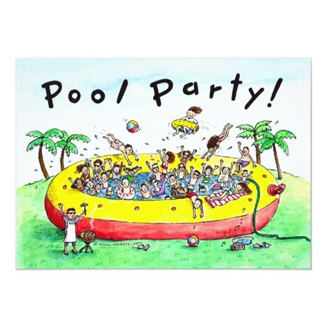 Pool Party Card Zazzle