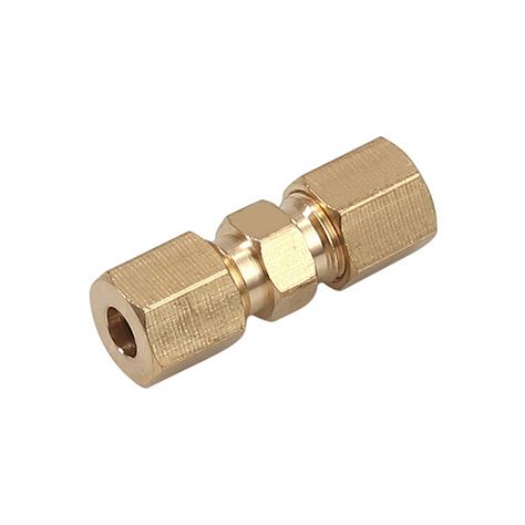 Straight Brass Brake Line Compression Fitting Unions For 316 Od Tubing