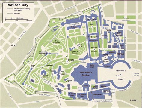 Vatican City Map Stadtplan Von Vatikanstadt Und Umgebung Europa Süd