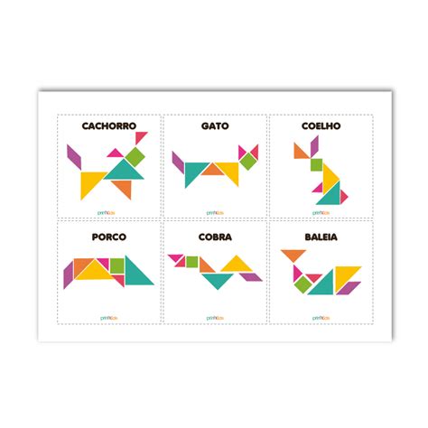 Tangram Animais 7 Peças