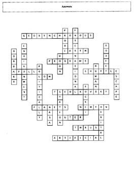 Learn for free about math, art, computer programming, economics, physics, chemistry, biology, medicine, finance, history, and more. Space Exploration Crossword Puzzle with Key by Maura & Derrick Neill