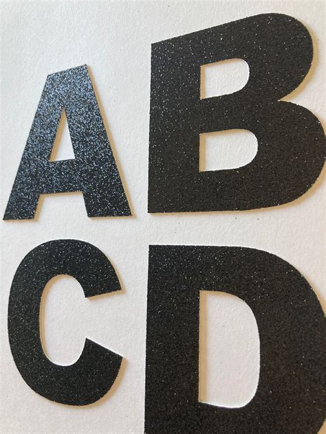3 Inch Die Cut Letters Glitter Cardstock Uppercase Letters Etsy