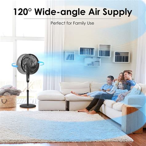 Pedestal Fan Oscillating Fan With Timer Function Powerful 4 Speed 3 Mode Remote Control