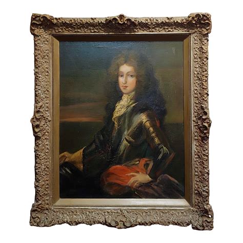 17th Century Baroque Oil Painting Portrait Of A Nobleman In Armor