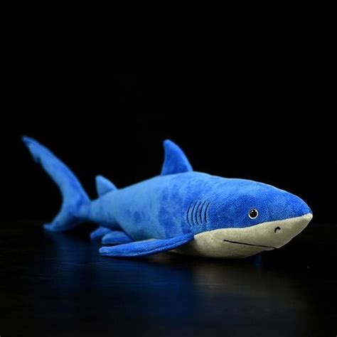Jumbo Blue Shark Fish Plush Toy 56cm 22 Inches Etsy