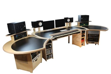 Here's how i have my #minimalist music production / film production desk setup!! Recording Studio Desk / Music Production Workstation with 19" racking | eBay | Studio desk music ...