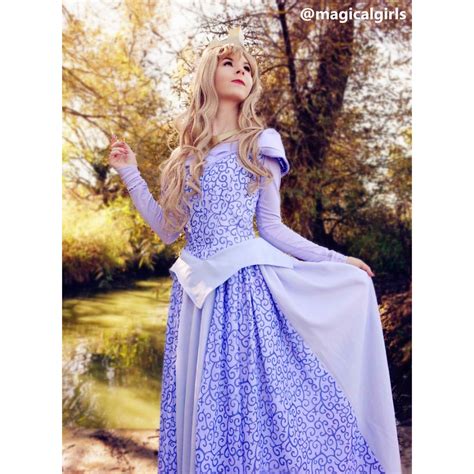 P440 COSPLAY Dress Princess Sleeping Beauty BLUE Costume Aurora Women