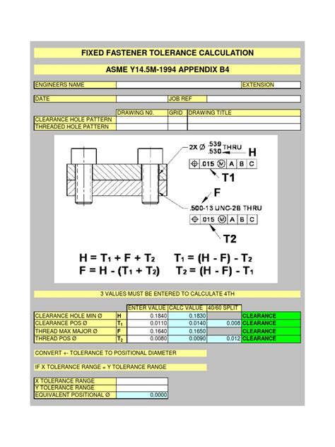Hole Tolerance Calculator Engineering Tolerance Metalworking