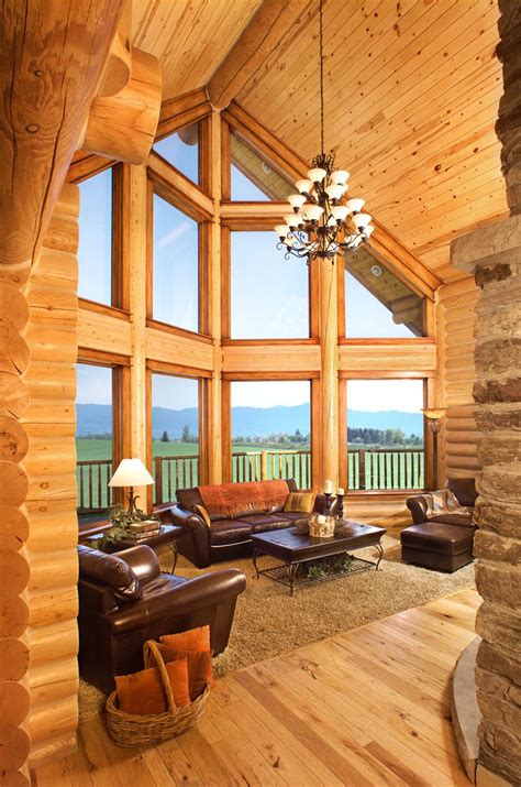 Log Home Interiors Yellowstone Log Homes