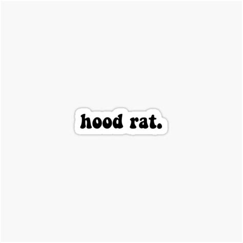 Hood Rat Stickers Redbubble