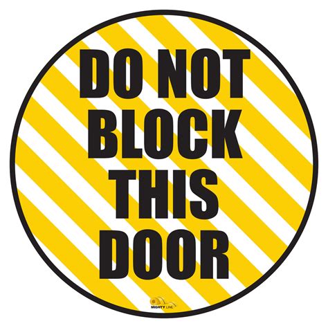 Do Not Block This Door Floor Sign