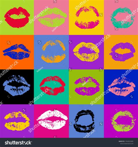 Lipstick Kiss Print Pink Background Vector Stock Vector Royalty Free