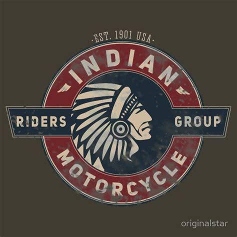 India Motorcycles Bike Riders Group Native America Round Symbol