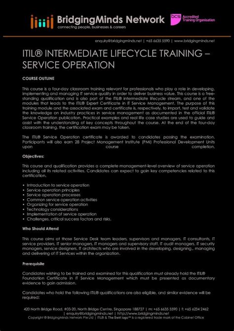 Pdf Itil Intermediate Lifecycle Training Service Itil Service