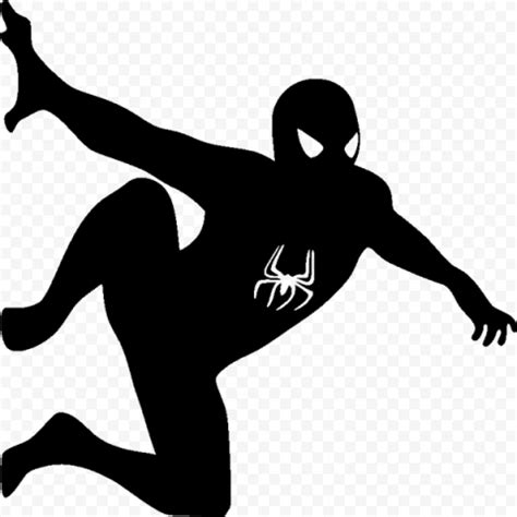 HD Spiderman character black silhouette PNG | Citypng