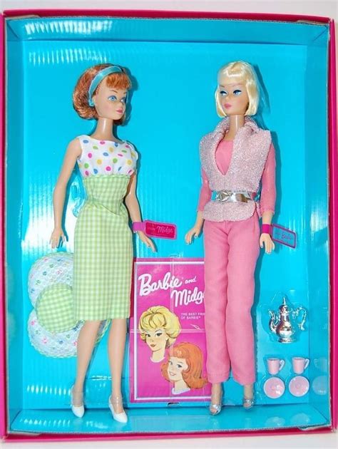New Barbie And Midge 50th Anniversary Repro Reproduction Vintage 2 Doll Set Nrfb Ebay Doll