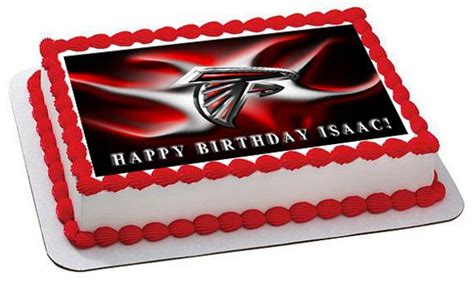 Atlanta Falcons Edible Birthday Cake Topper Atlanta Falcons Drawing Atlanta Falcons Nails