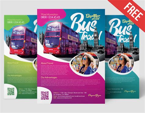 Free Bus Travel Flyer Template On Behance