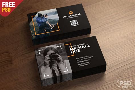 Photography Business Cards Template Psd Psd Zone