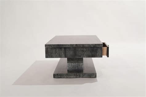 Modernist Low Profile Cerused Coffee Table For Sale At 1stdibs