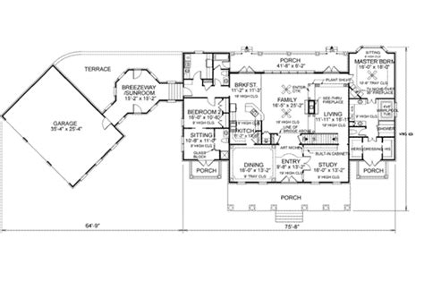 Colonial Style House Plan 4 Beds 4 Baths 3634 Sqft Plan 56 228