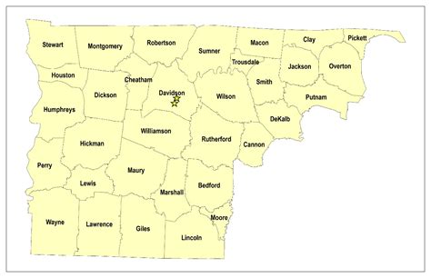 West Tn County Map World Map