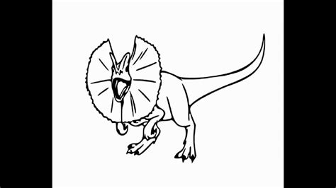 Dilophosaurus Drawing At PaintingValley Com Explore Collection Of