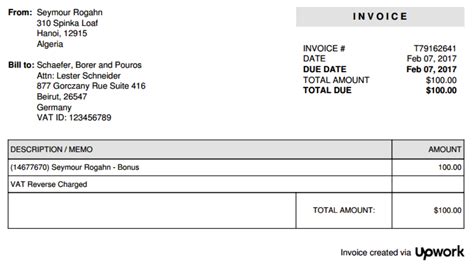 Neil warren sets out simple steps to getting invoices, credit notes and vat returns right, when applying the domestic reverse charge in. Update to Invoices for Freelancers and Client... - Upwork ...