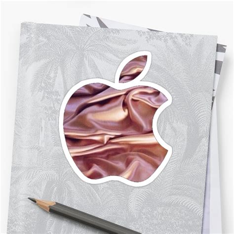 Rose Gold Apple Logo Stickers By Faber Redbubble