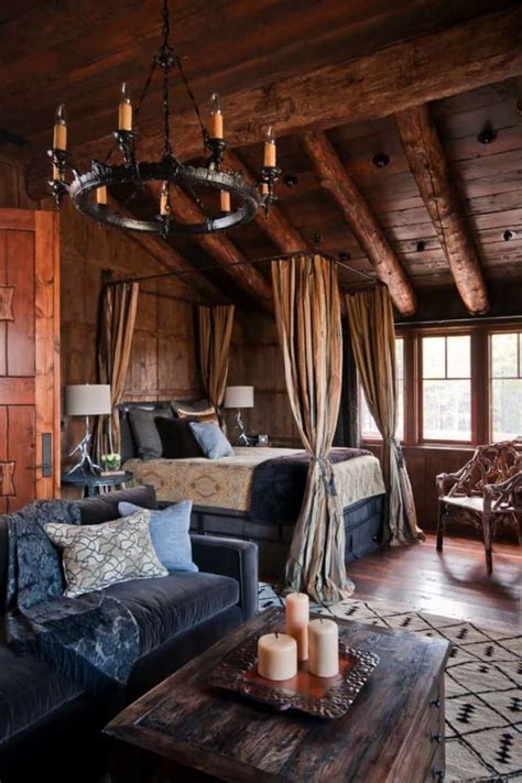 35 Gorgeous Log Cabin Style Bedrooms To Make You Drool Rustic Master
