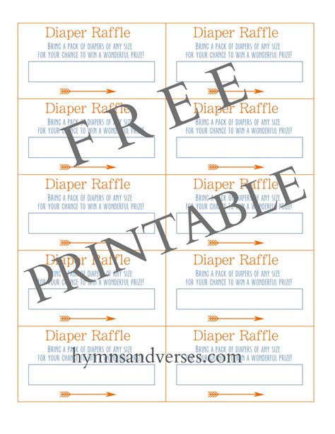 Diaper Raffle Tickets Printable Customize And Print
