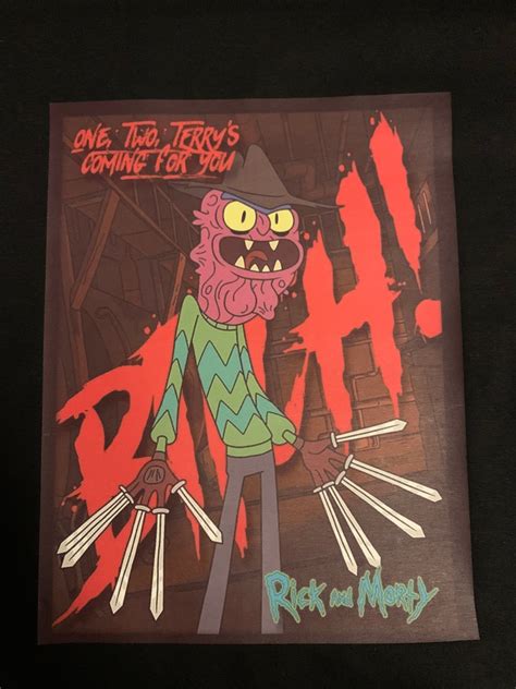 scary terry from rick and morty premium t shirt in mens sizes etsy
