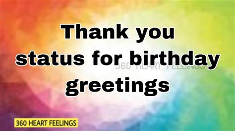Thank You Status For Birthday Greetings Thank You Quotes Thanks For