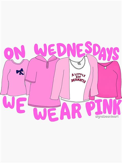 On Wednesdays We Wear Pink Mean Girls Sticker Sticker For Sale By