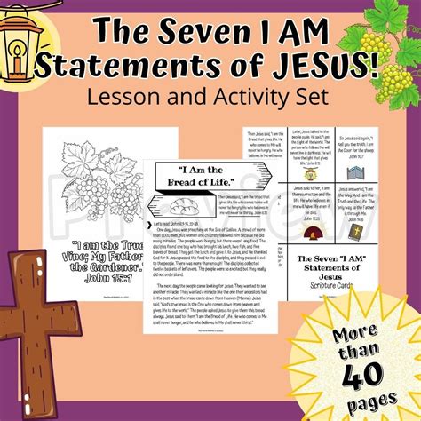 Seven I Am Statements Of Jesus For Kids Etsy