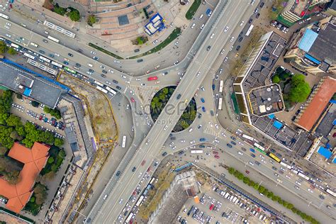 Traffic Congestion On The Crossroads Of Urban Viaducts Picture And Hd