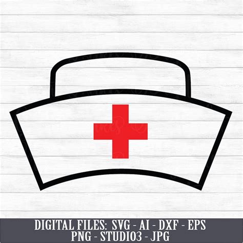 Nurse Hat Nursing Medical Instant Digital Download Svg Etsy