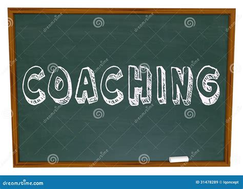 Coaching Word Chalkboard Teaching Learning Sports Education Stock