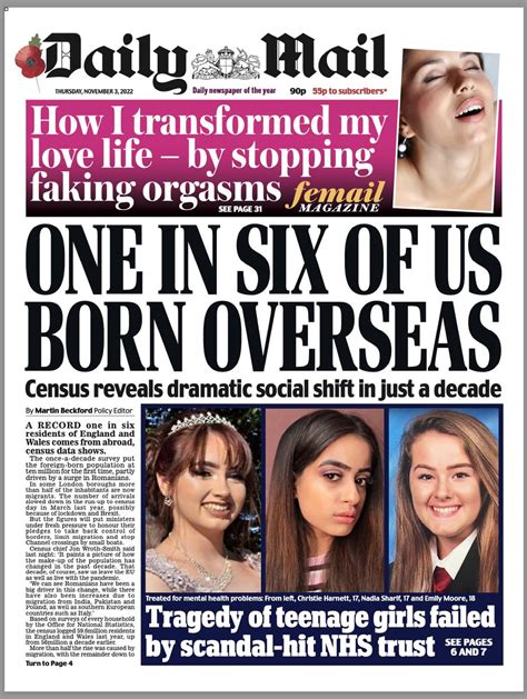 daily mail front page 3rd of november 2022 tomorrow s papers today