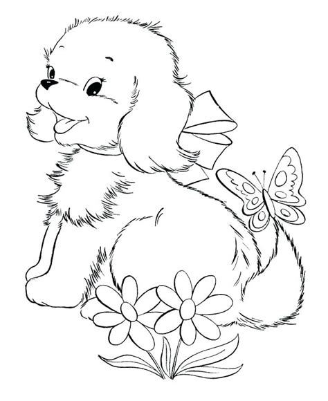 Easy Puppy Coloring Pages At Free Printable