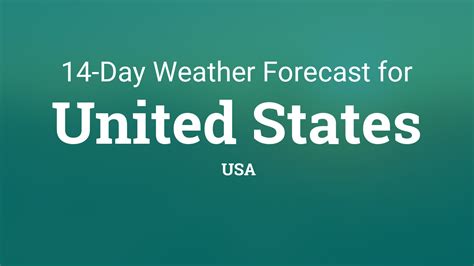 United States Usa 14 Day Weather Forecast
